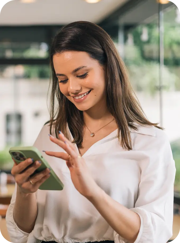 Girl holding a phone